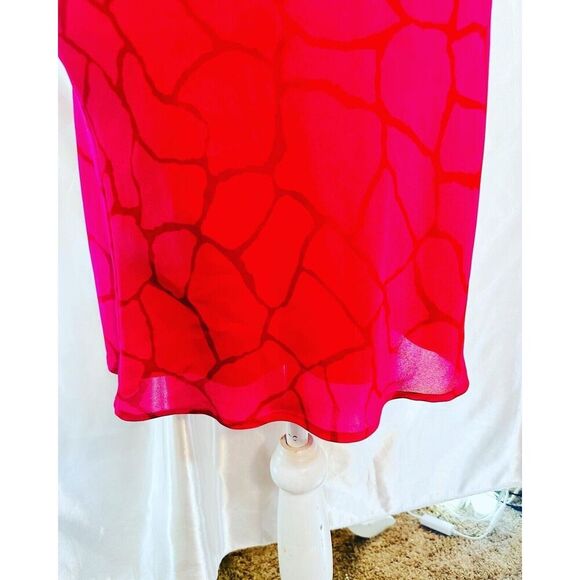 EXPRESS Y2K Pencil Skirt XS Mesh Fairy Grunge Whimsigoth VTG Hot PInk Summer - Picture 4 of 5
